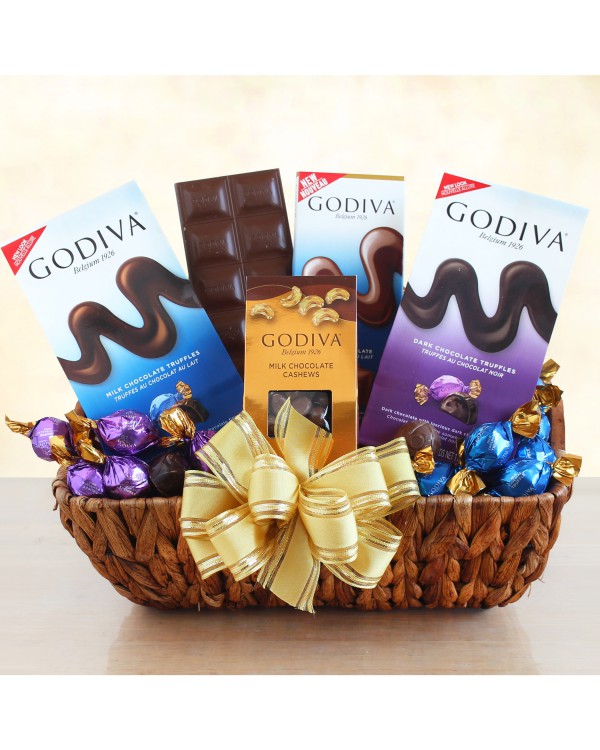 Godiva Gourmet Basket Chocolates Today Flower Delivery